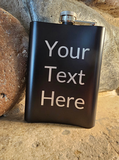 Personalized Stainless Steel Drinking Flask 8oz - Many Great Options to Choose From