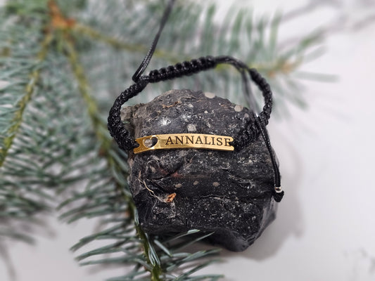Adjustable Bracelets with Engravable Stainless Steel Tags