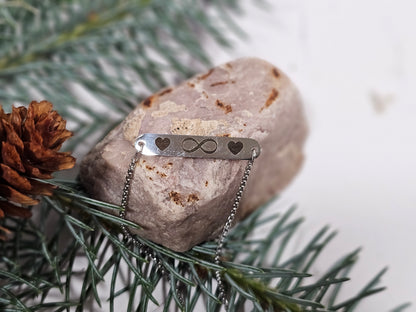 Adjustable Bracelets with Engravable Stainless Steel Tags