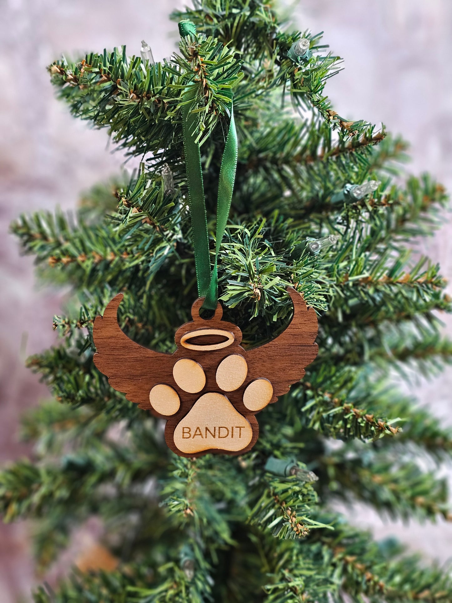 Personalized Wooden Dog and Cat Ornaments