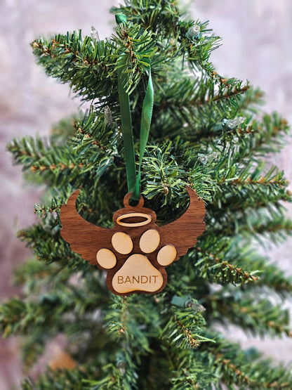 Personalized Wooden Dog and Cat Ornaments