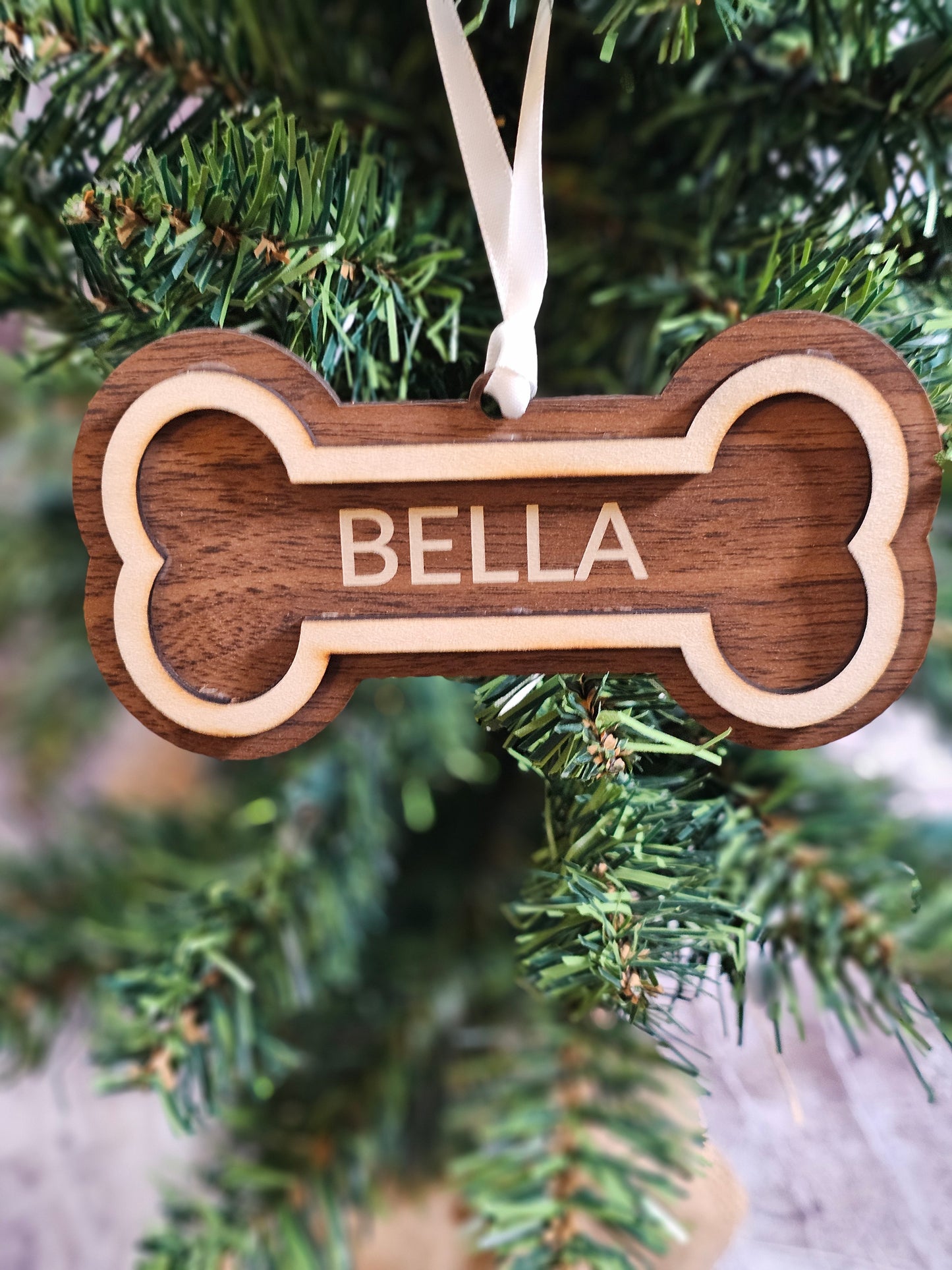 Personalized Wooden Dog and Cat Ornaments