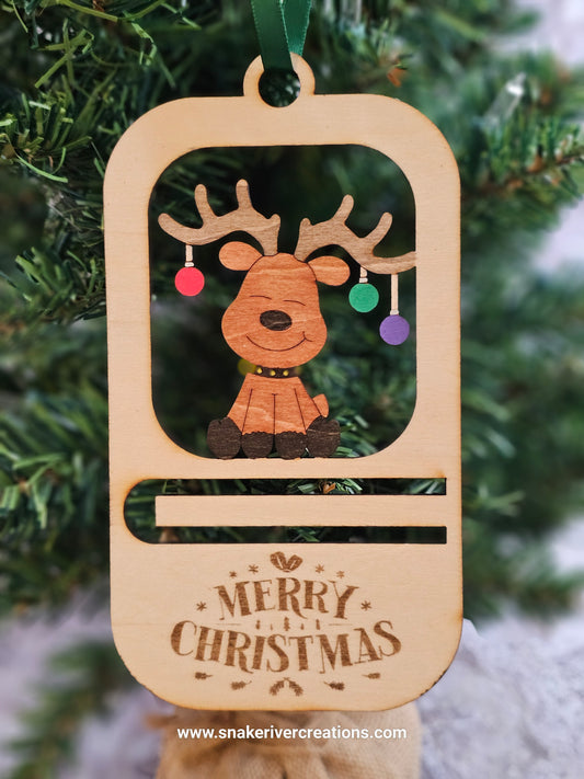 Money Holder Ornaments - Tree, Snowman, Reindeer