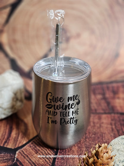 Personalized 12oz Wine Tumblers - For the Wine Lover in Your Life - Or You.