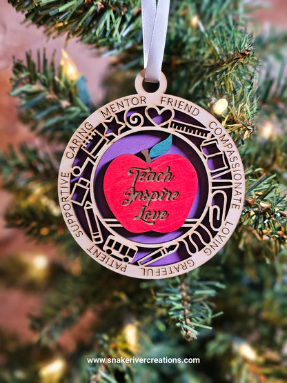 Hand Painted Ornament For your Favorite Educator or For Yourself