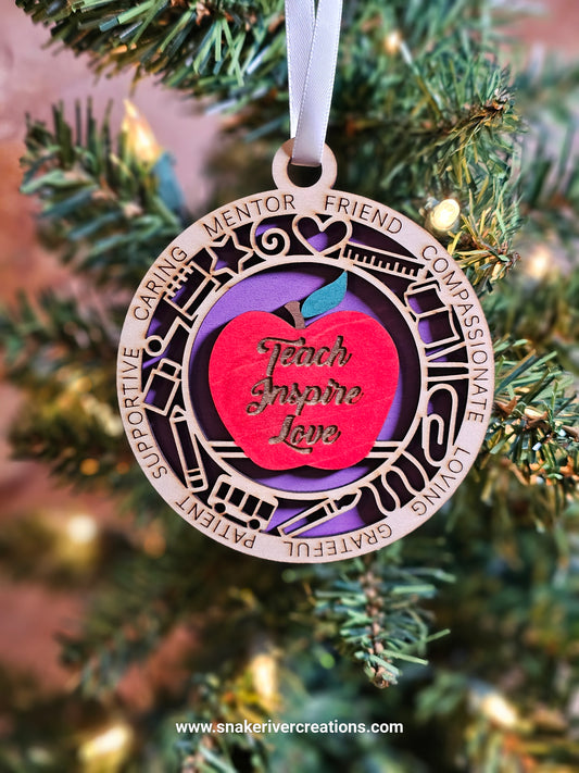Hand Painted Ornament For your Favorite Educator or For Yourself