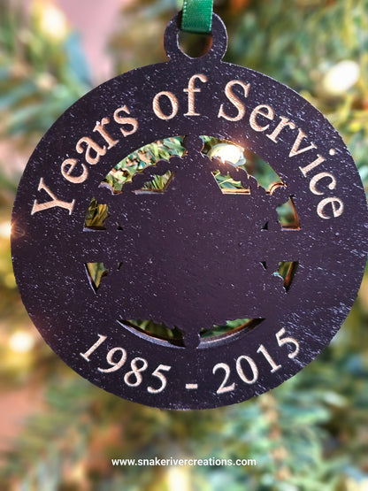 Personalized Wooden First Responder Ornaments