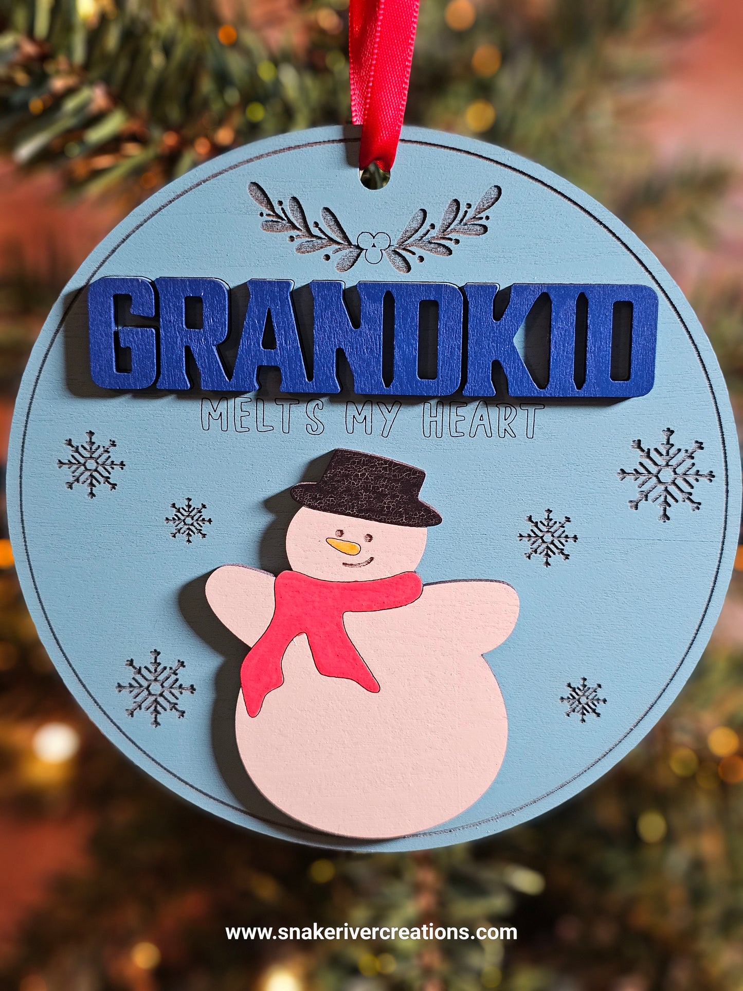 Personalized Grandchild or Grandchildren Christmas Ornaments up to 8 Names