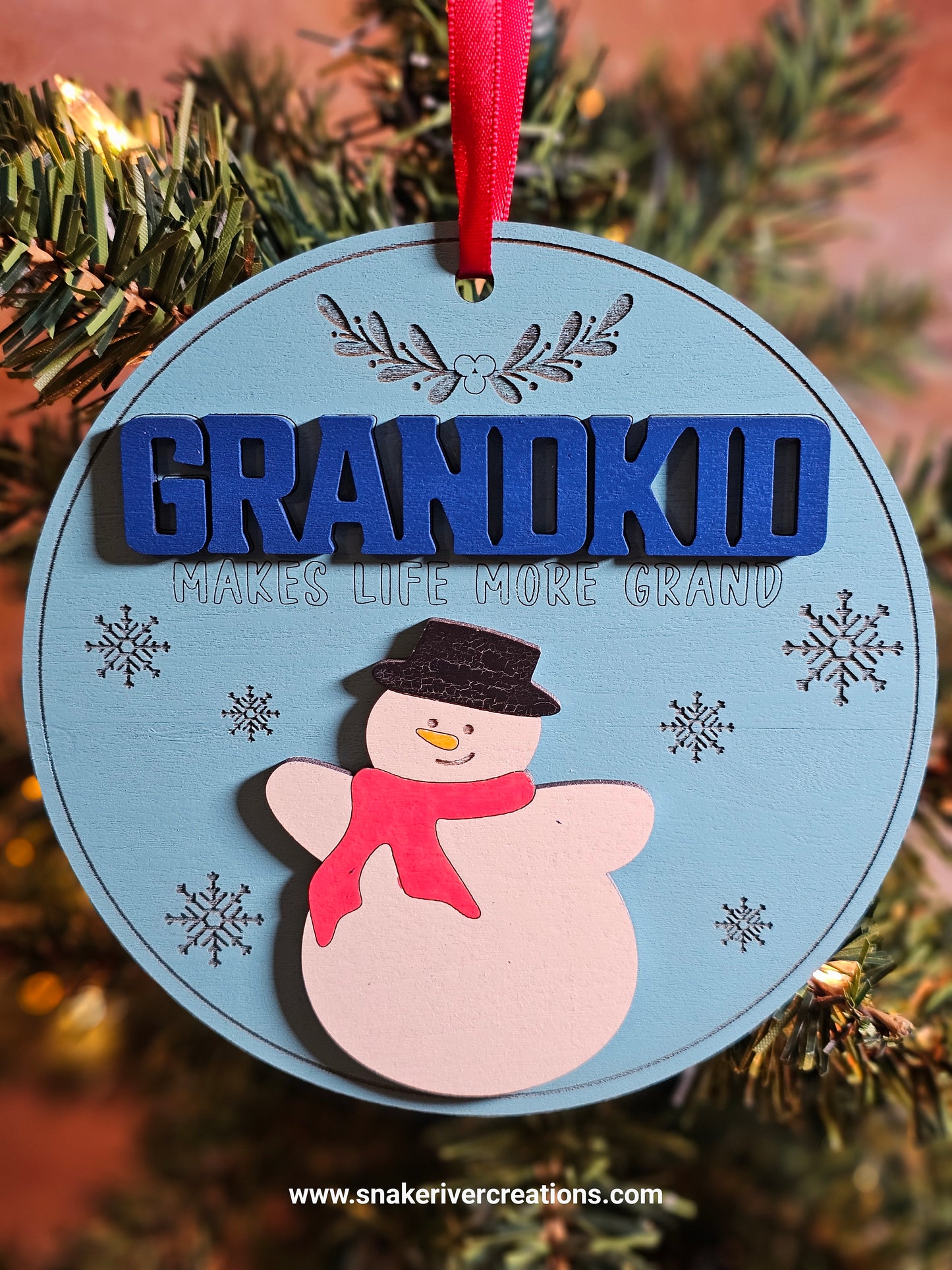 Personalized Grandchild or Grandchildren Christmas Ornaments up to 8 Names