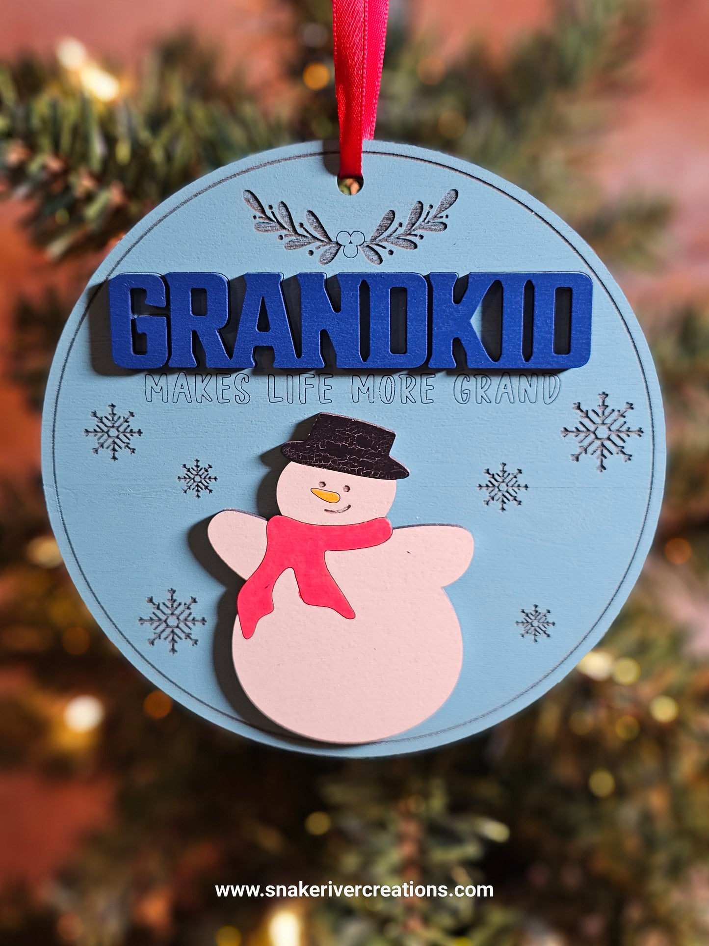 Personalized Grandchild or Grandchildren Christmas Ornaments up to 8 Names