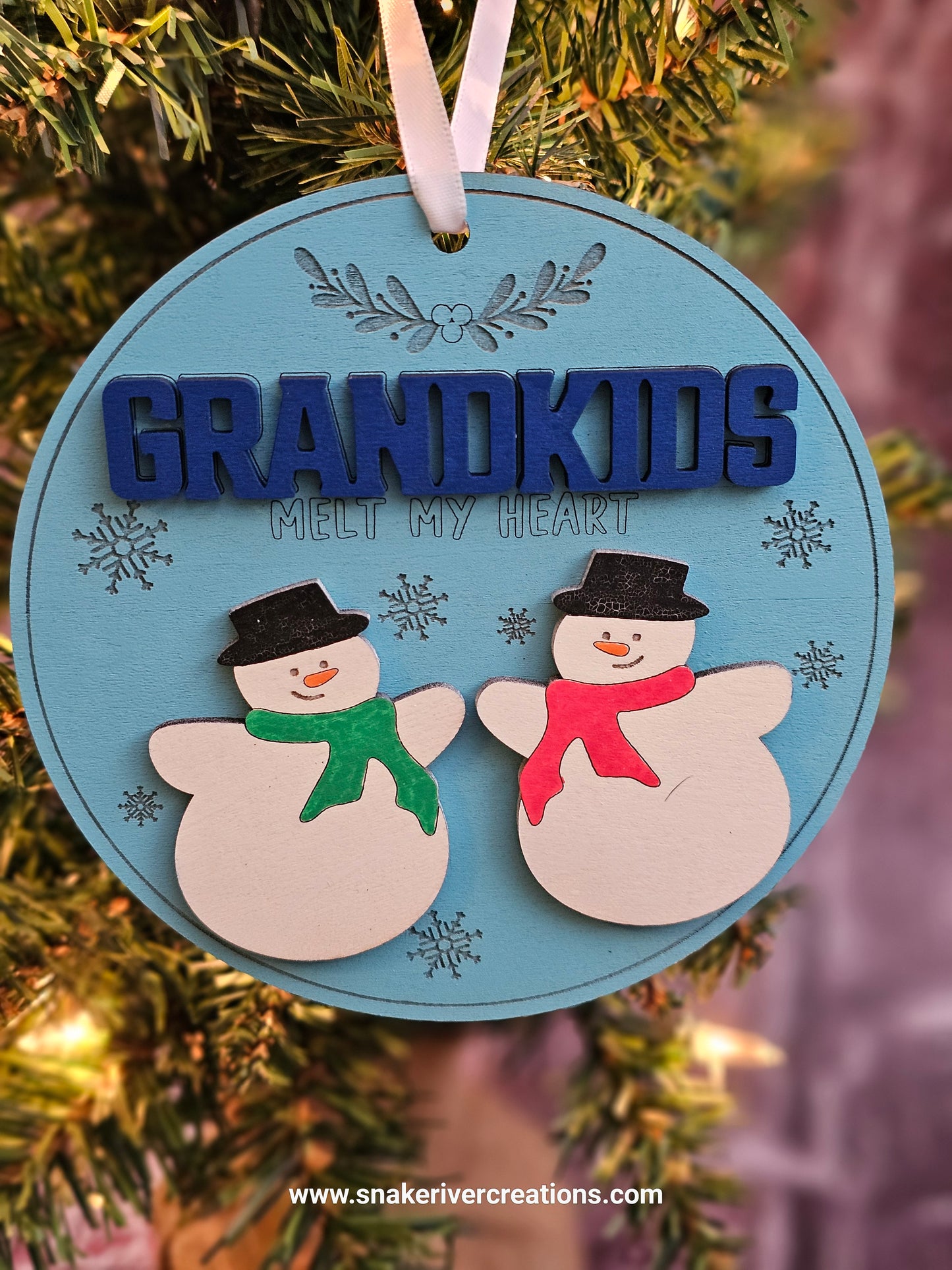 Personalized Grandchild or Grandchildren Christmas Ornaments up to 8 Names