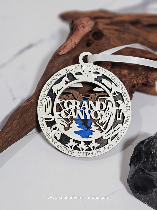 Multi-Layer Hand Painted National Park Christmas Ornaments