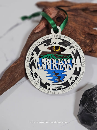 Multi-Layer Hand Painted National Park Christmas Ornaments
