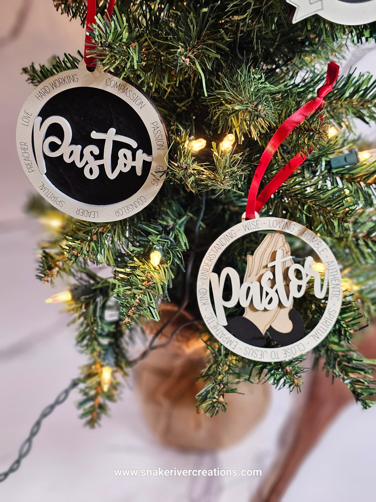Personalized Hands Praying Pastor Ornament - Minister