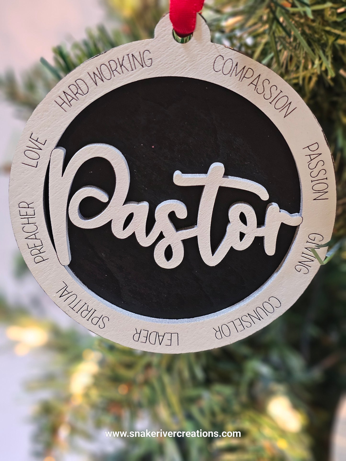 Personalized Hands Praying Pastor Ornament - Minister