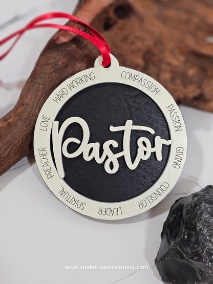Personalized Hands Praying Pastor Ornament - Minister
