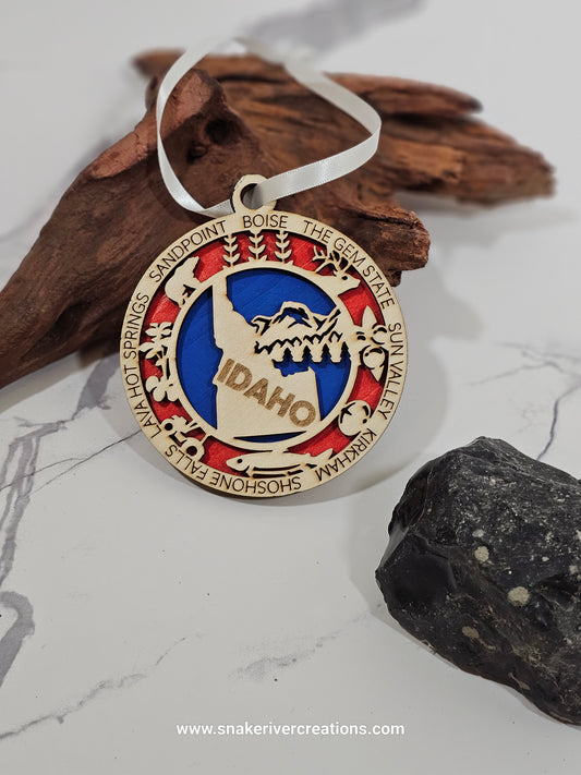 Personalized Wooden State Ornaments