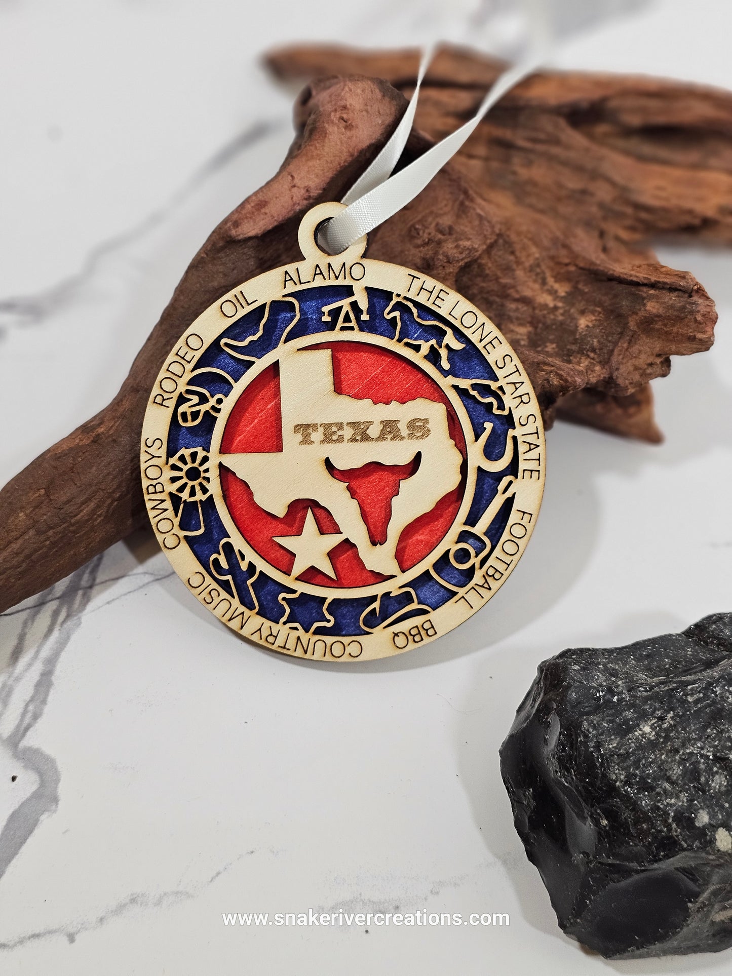 Personalized Wooden State Ornaments