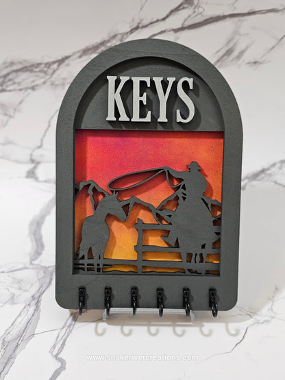 Key Hanger - Multi-Layer Hand Painted Many Images Available