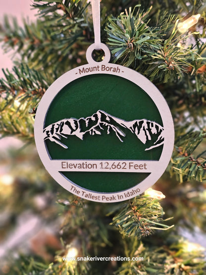 Mount Borah Keepsake Ornament - Hand Painted