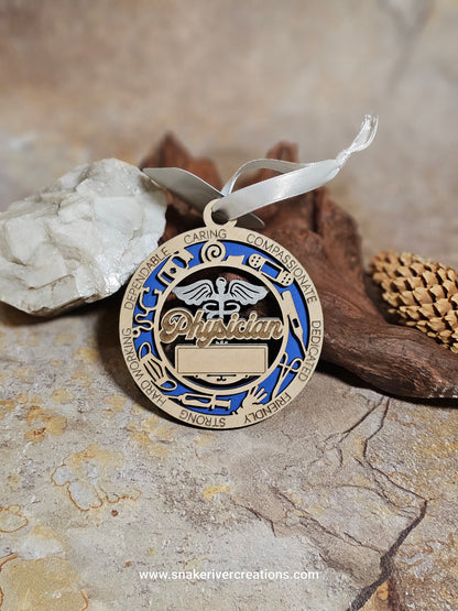 Personalized Medical Ornaments, Doctor, Nurse, Physician and Staff