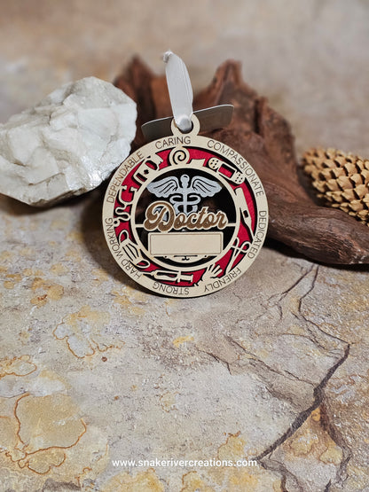 Personalized Medical Ornaments, Doctor, Nurse, Physician and Staff
