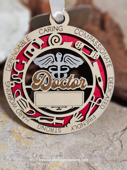 Personalized Medical Ornaments, Doctor, Nurse, Physician and Staff