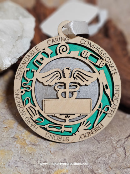 Personalized Medical Ornaments, Doctor, Nurse, Physician and Staff