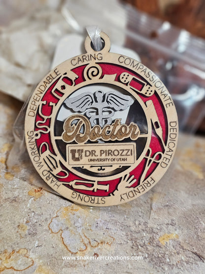 Personalized Medical Ornaments, Doctor, Nurse, Physician and Staff