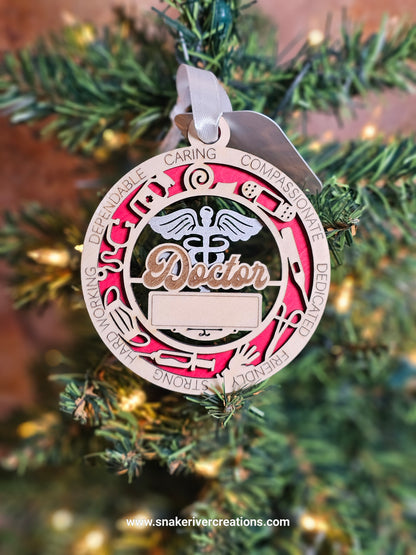 Personalized Medical Ornaments, Doctor, Nurse, Physician and Staff