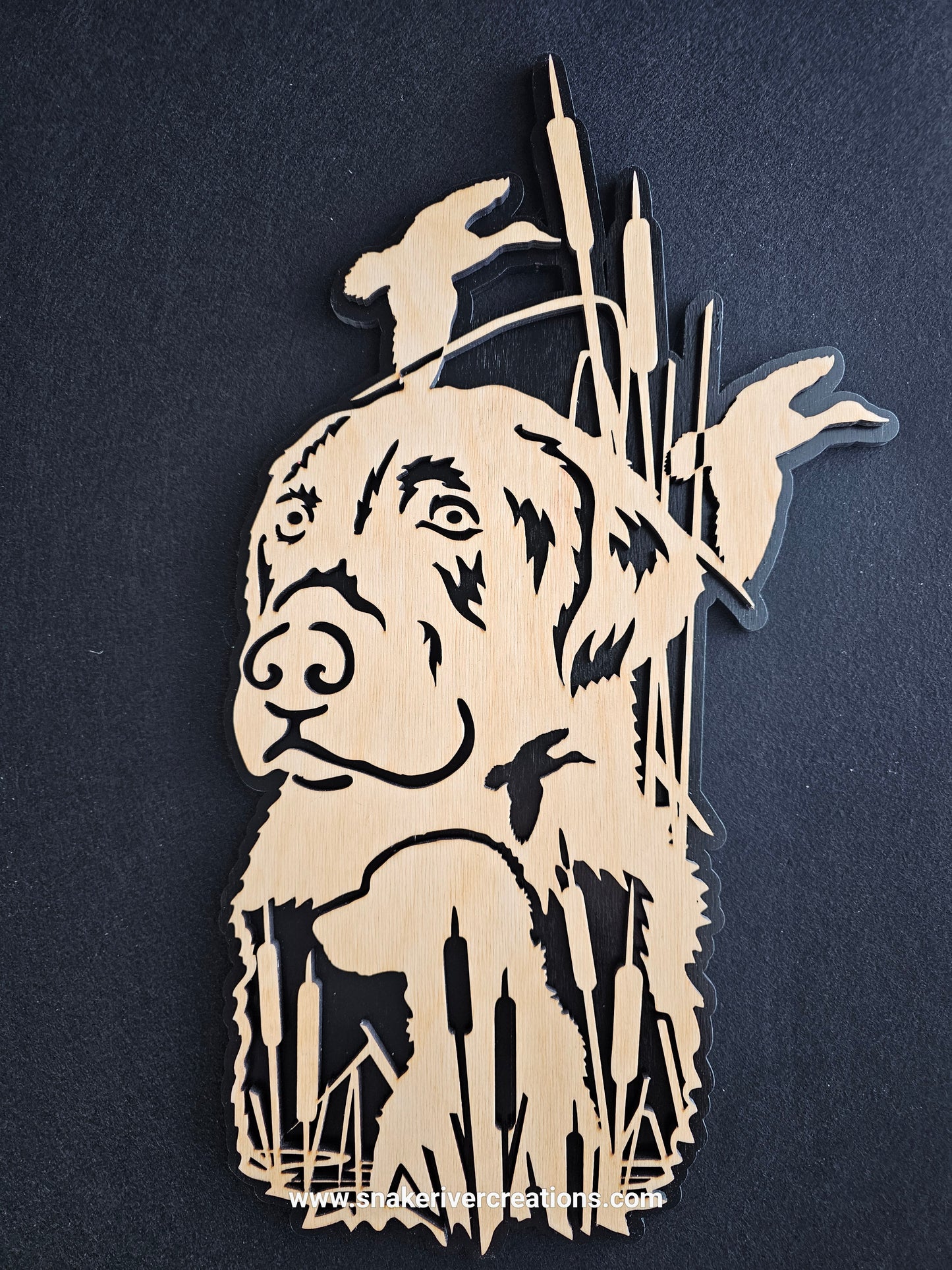 Wooden Labrador Retriever Wall Art – Duck Hunting Dog Decor
