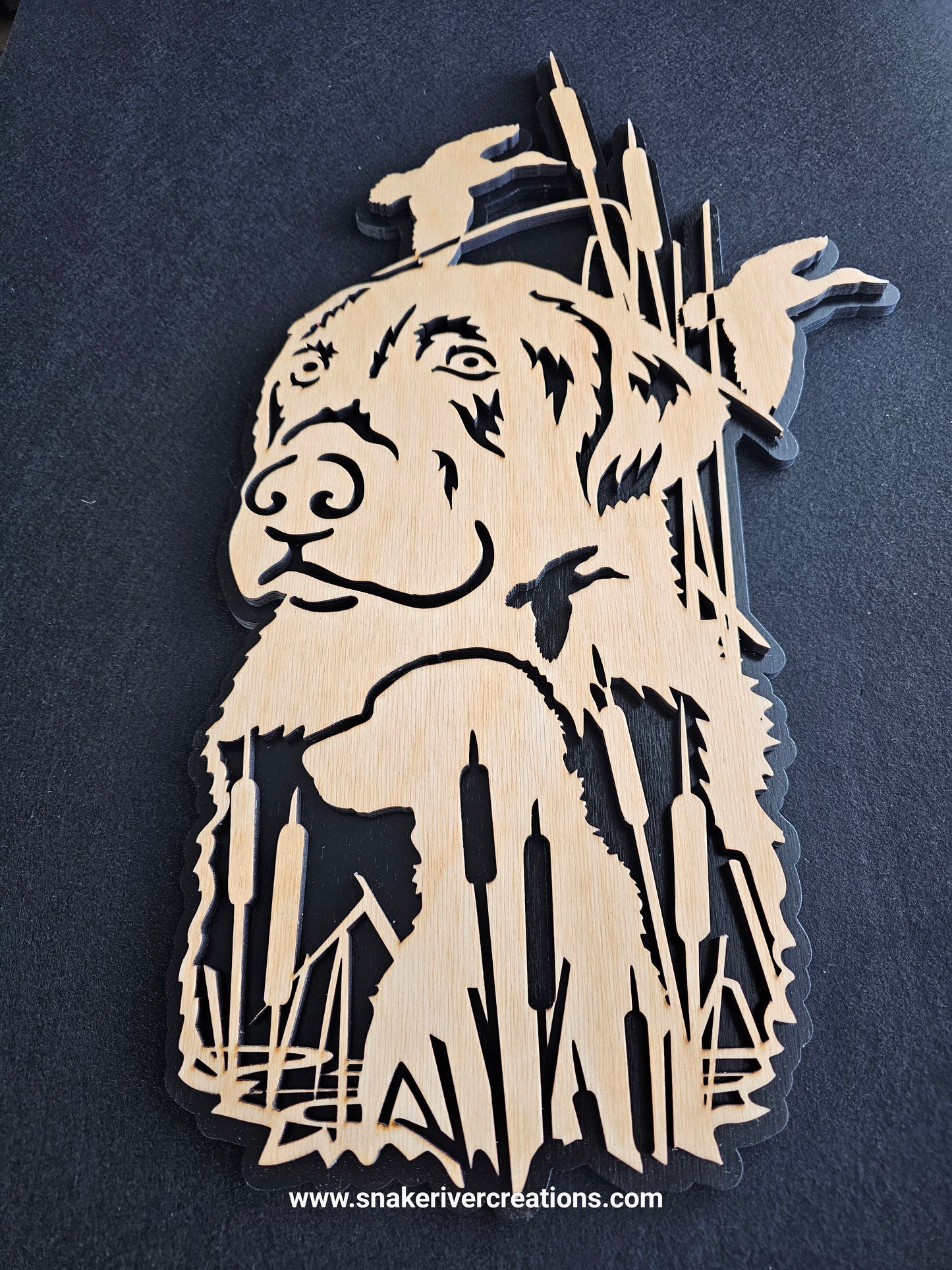 Wooden Labrador Retriever Wall Art – Duck Hunting Dog Decor