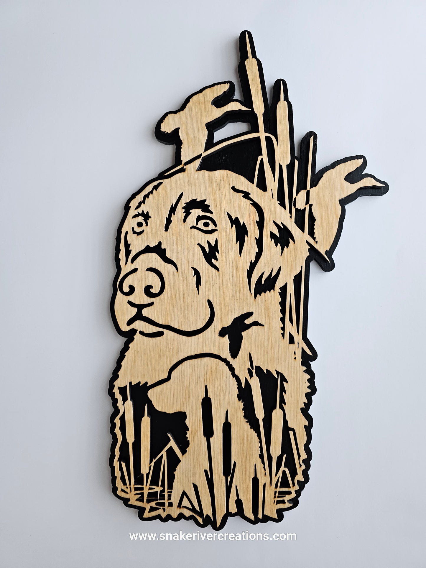 Wooden Labrador Retriever Wall Art – Duck Hunting Dog Decor