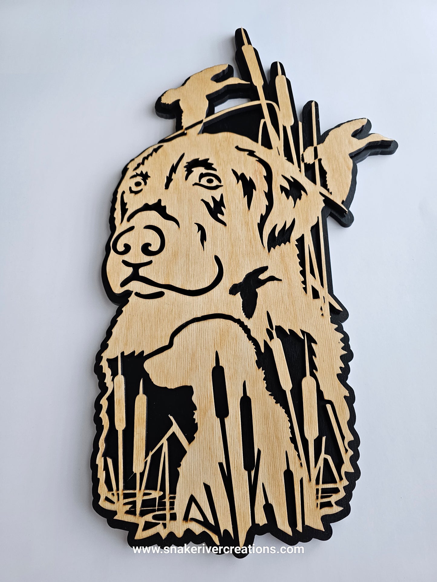 Wooden Labrador Retriever Wall Art – Duck Hunting Dog Decor