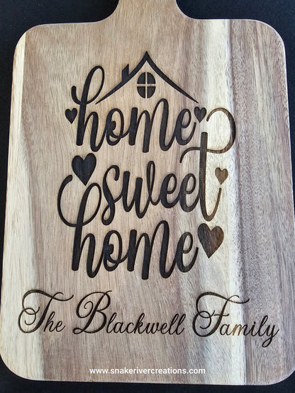 Personalized Realtor Closing Gift • Housewarming Gift • Custom Family Name Board • Home Sweet Home