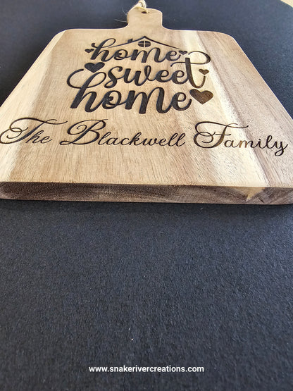 Personalized Realtor Closing Gift • Housewarming Gift • Custom Family Name Board • Home Sweet Home