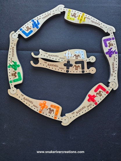 Pegs & Jokers Game Set – Up to 8 Players | Complete Family Board Game | Handmade Wooden Game Boards | Cards, Pegs & Instructions Included