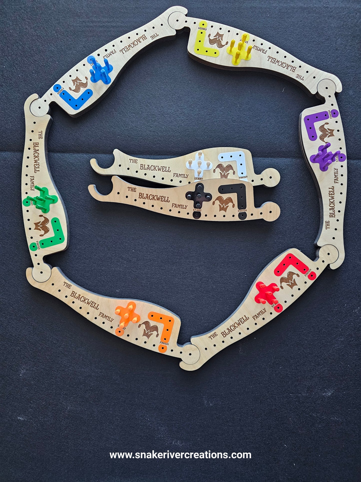 Pegs & Jokers Game Set – Up to 8 Players | Complete Family Board Game | Handmade Wooden Game Boards | Cards, Pegs & Instructions Included