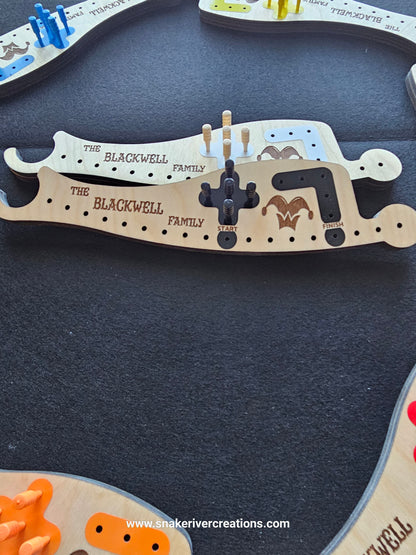 Pegs & Jokers Game Set – Up to 8 Players | Complete Family Board Game | Handmade Wooden Game Boards | Cards, Pegs & Instructions Included