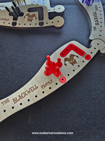 Pegs & Jokers Game Set – Up to 8 Players | Complete Family Board Game | Handmade Wooden Game Boards | Cards, Pegs & Instructions Included