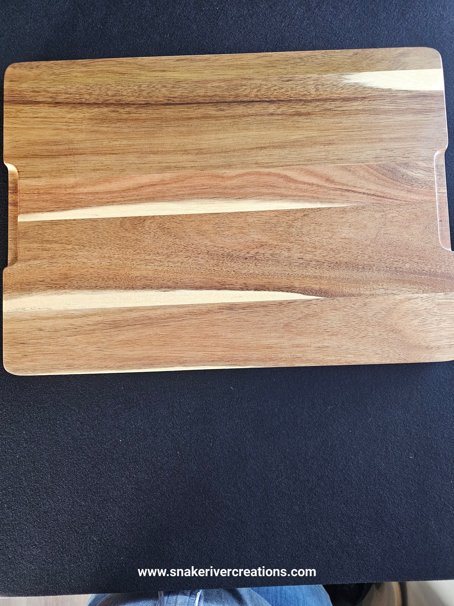 Personalized Acacia Wood Cutting Board – 12 x 17 x 1 | Engraved Family Name Cutting Board | Handmade Kitchen Gift