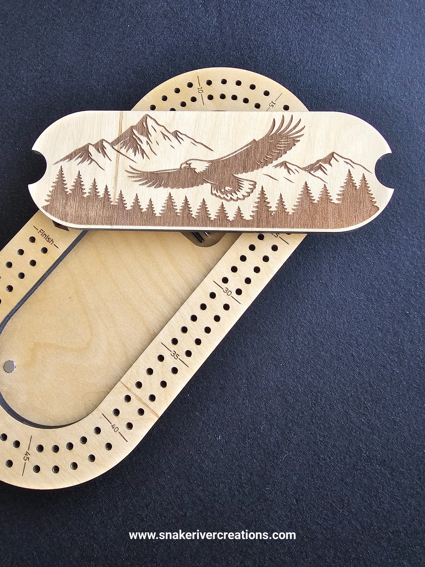 Handmade Wooden Travel Oval Cribbage Board | Gift for Campers, RV and Outdoor Lovers