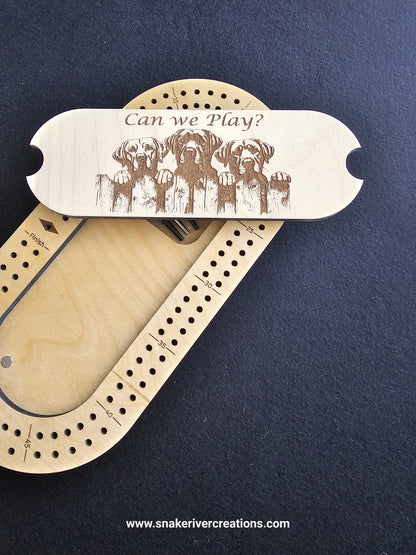 Handmade Wooden Travel Oval Cribbage Board | Gift for Campers, RV and Outdoor Lovers