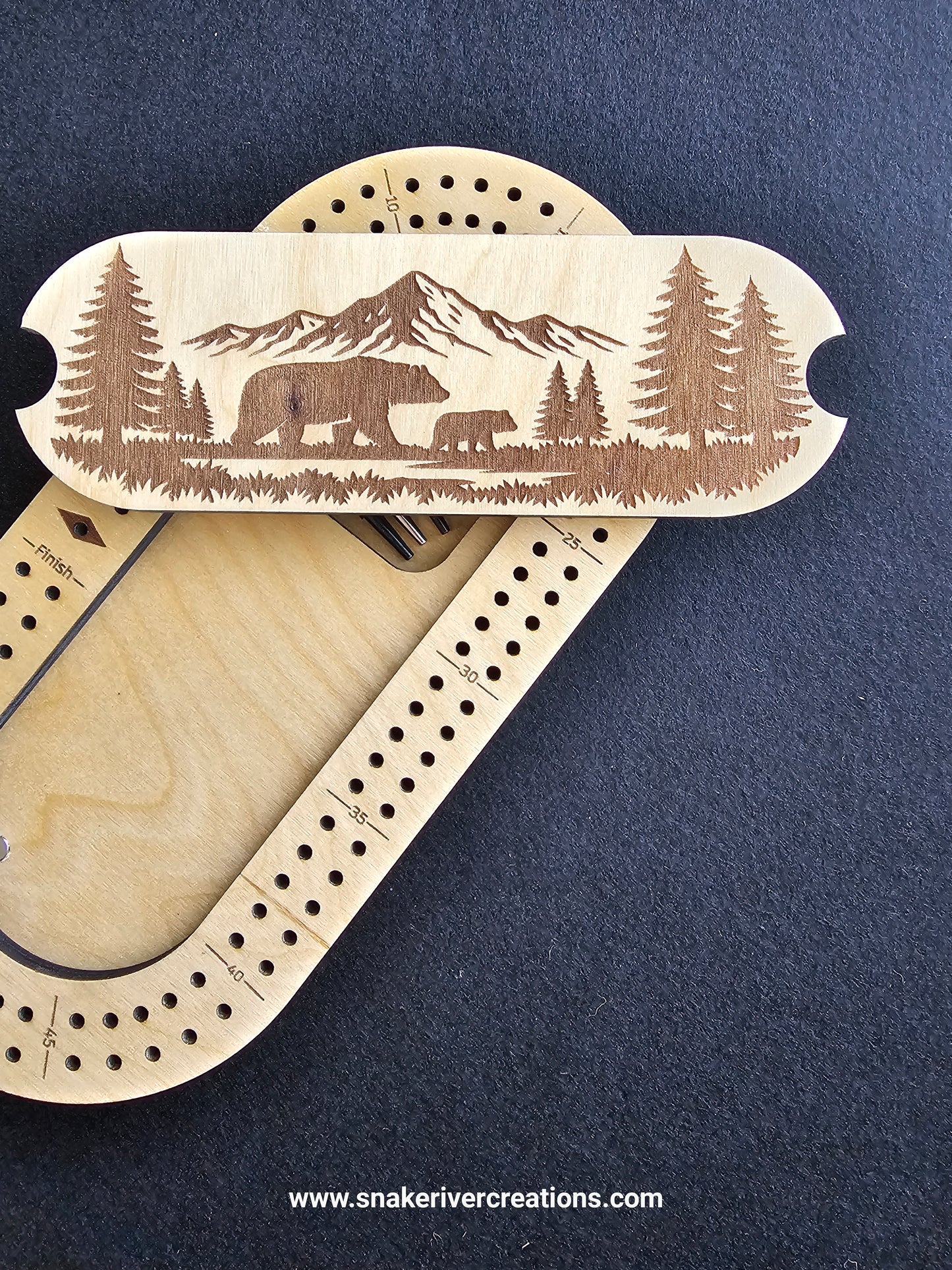 Handmade Wooden Travel Oval Cribbage Board | Gift for Campers, RV and Outdoor Lovers