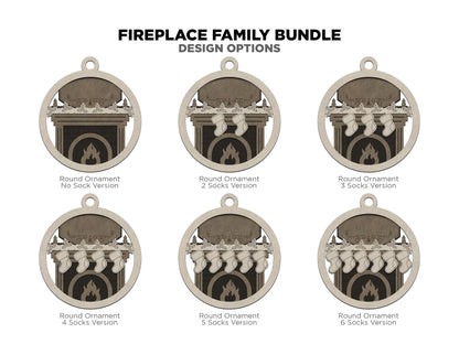 Personalized Fireplace Keepsake Family Ornament