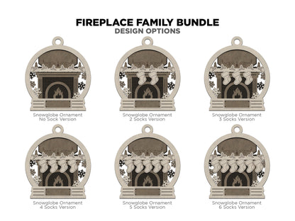 Personalized Fireplace Keepsake Family Ornament