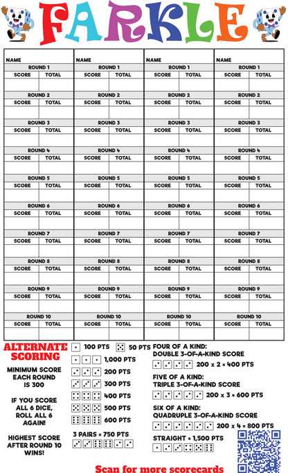 Farkle Scorecard Download