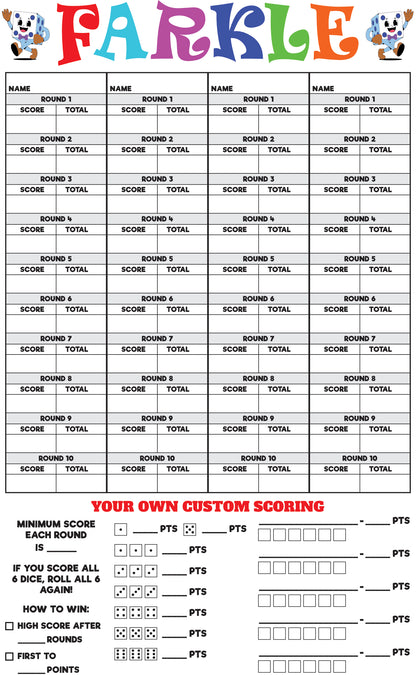 Farkle Scorecard Download
