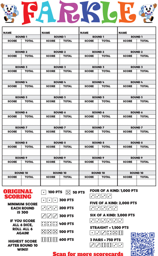 Farkle Scorecard Download