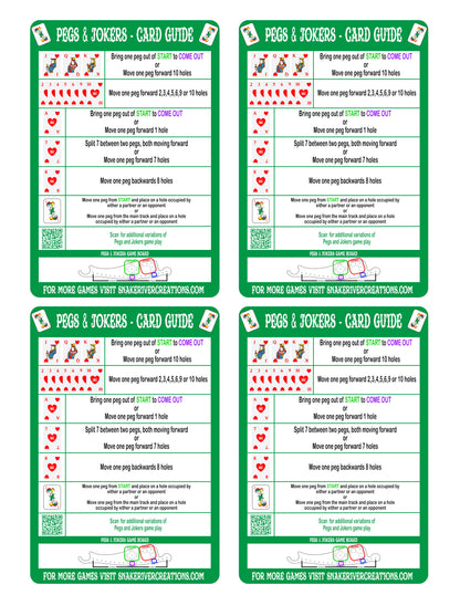 Pegs and Jokers Card Guides